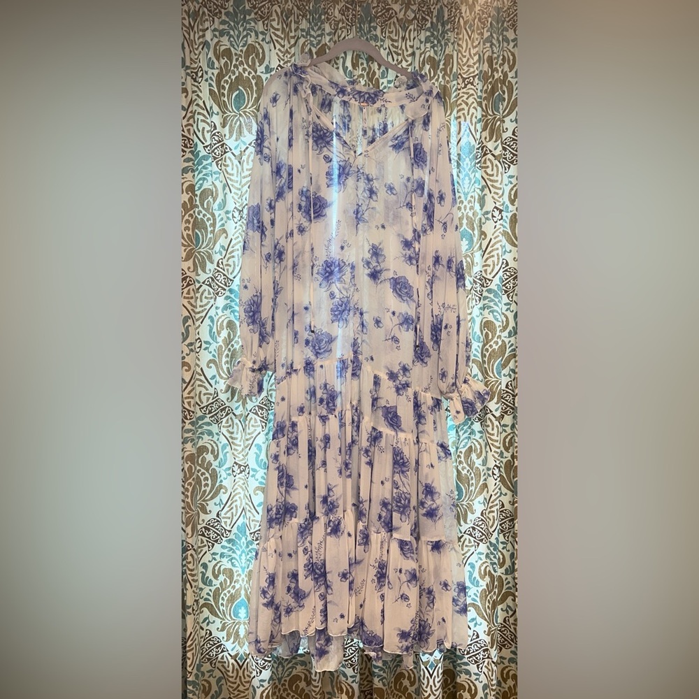 Free People Blue Floral Maxi Dress